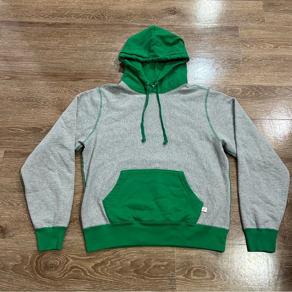 Noah NYC New York City Running Hoodie Gray Green Mens Medium